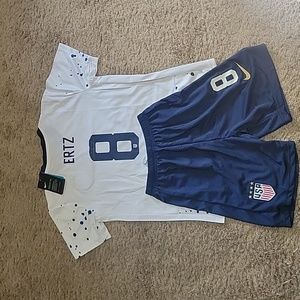 JULIE ERTZ #8 USWNT NIKE FIFA WORLD CUP SOCCER JERSEY & SHORTS KIT NWT YOUTH XL